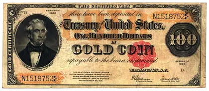 US Treasury Gold Certificate