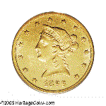 1866 $10 Gold Coin